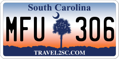 SC license plate MFU306