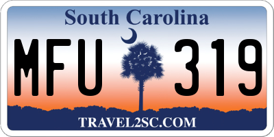SC license plate MFU319