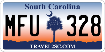 SC license plate MFU328