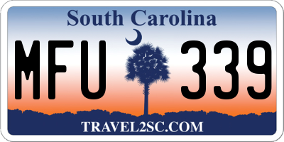 SC license plate MFU339
