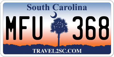 SC license plate MFU368