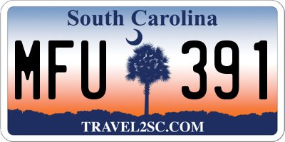SC license plate MFU391