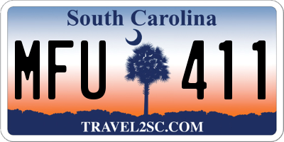 SC license plate MFU411