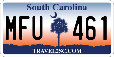 SC license plate MFU461