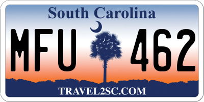 SC license plate MFU462