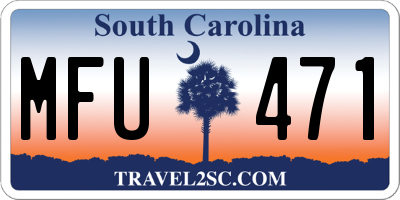 SC license plate MFU471