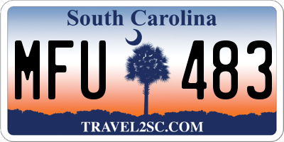 SC license plate MFU483