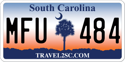 SC license plate MFU484