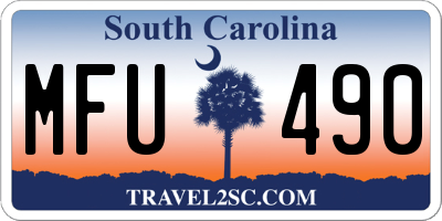 SC license plate MFU490