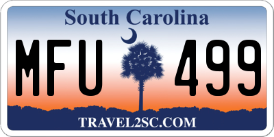 SC license plate MFU499