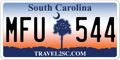 SC license plate MFU544