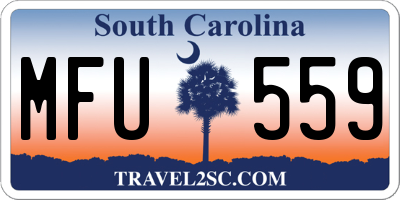 SC license plate MFU559