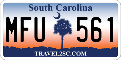 SC license plate MFU561