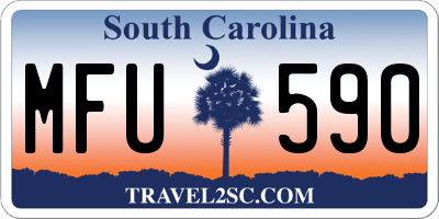 SC license plate MFU590