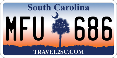 SC license plate MFU686