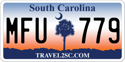 SC license plate MFU779