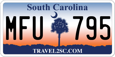 SC license plate MFU795