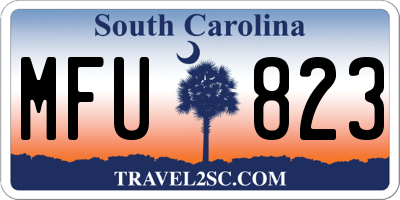 SC license plate MFU823