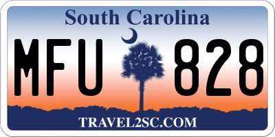 SC license plate MFU828