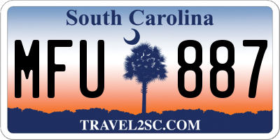 SC license plate MFU887