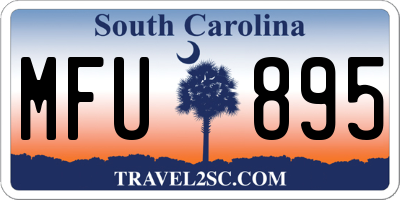 SC license plate MFU895