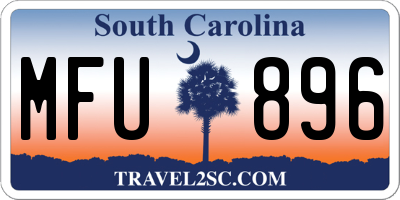 SC license plate MFU896