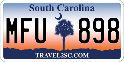 SC license plate MFU898