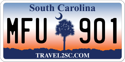 SC license plate MFU901