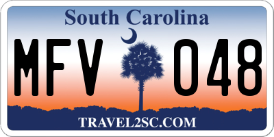 SC license plate MFV048