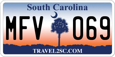 SC license plate MFV069