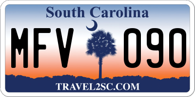 SC license plate MFV090