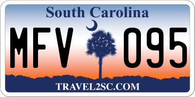 SC license plate MFV095