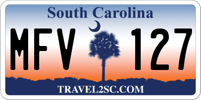 SC license plate MFV127