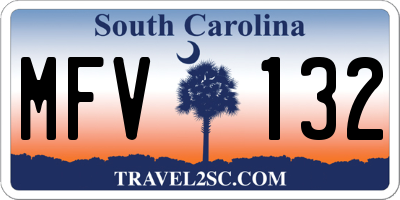 SC license plate MFV132
