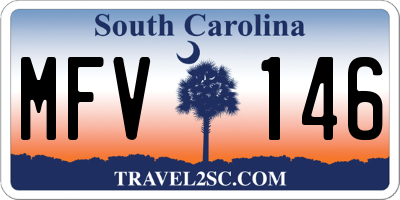 SC license plate MFV146