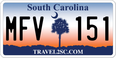 SC license plate MFV151