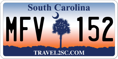 SC license plate MFV152
