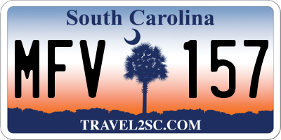 SC license plate MFV157