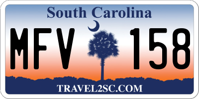 SC license plate MFV158