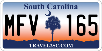 SC license plate MFV165
