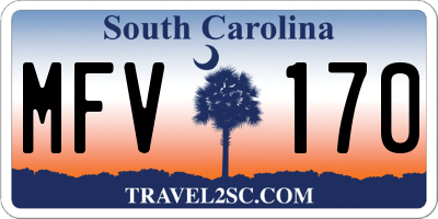 SC license plate MFV170