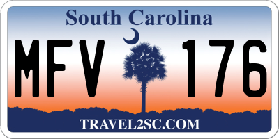 SC license plate MFV176