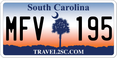 SC license plate MFV195