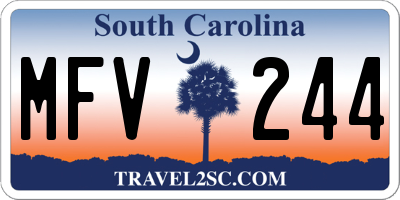 SC license plate MFV244
