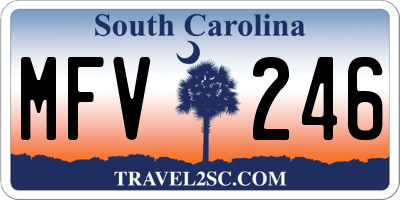 SC license plate MFV246