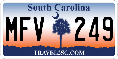 SC license plate MFV249