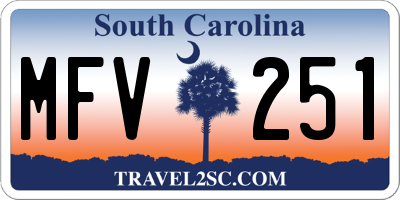 SC license plate MFV251
