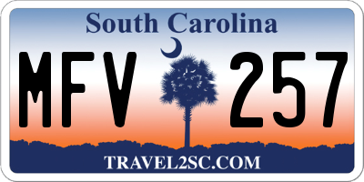 SC license plate MFV257