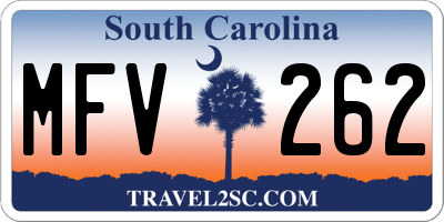 SC license plate MFV262