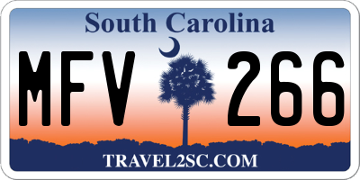 SC license plate MFV266